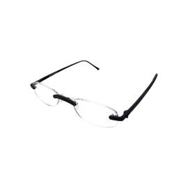 Calabria 714 Flexie Oval Rimless Reading Glasses +1.50 Charcoal Men/Women Bendable Single Power Readers Flexible TR90 Frame