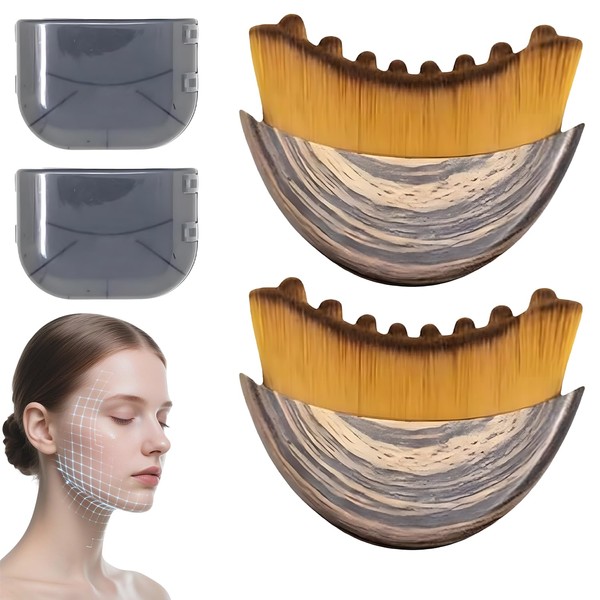 2PCS New Lymphatic Contour Face Brush, Lymphatic Drainage Massager for