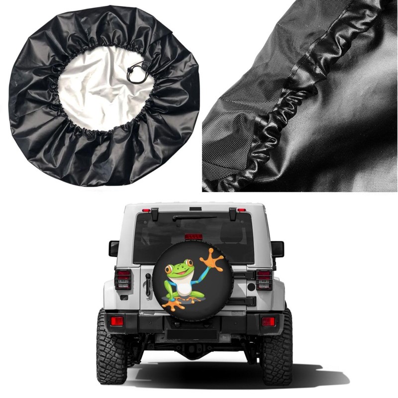 Foruidea Frog Spare Tire Cover Dust-Proof Wheel Tire Cover Fit