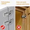 2-Pack Hidden Hinges for Cabinet Doors Frameless,90 Degree Concealed Cabinet