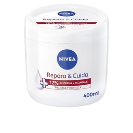 NIVEA Repara & Care Moisturising Cream for Body, Face and Hands (1 x 400 ml), 72h Moisturising Cream with Glycerine and Pure Vitamin E, for Dry and Very Dry Skin