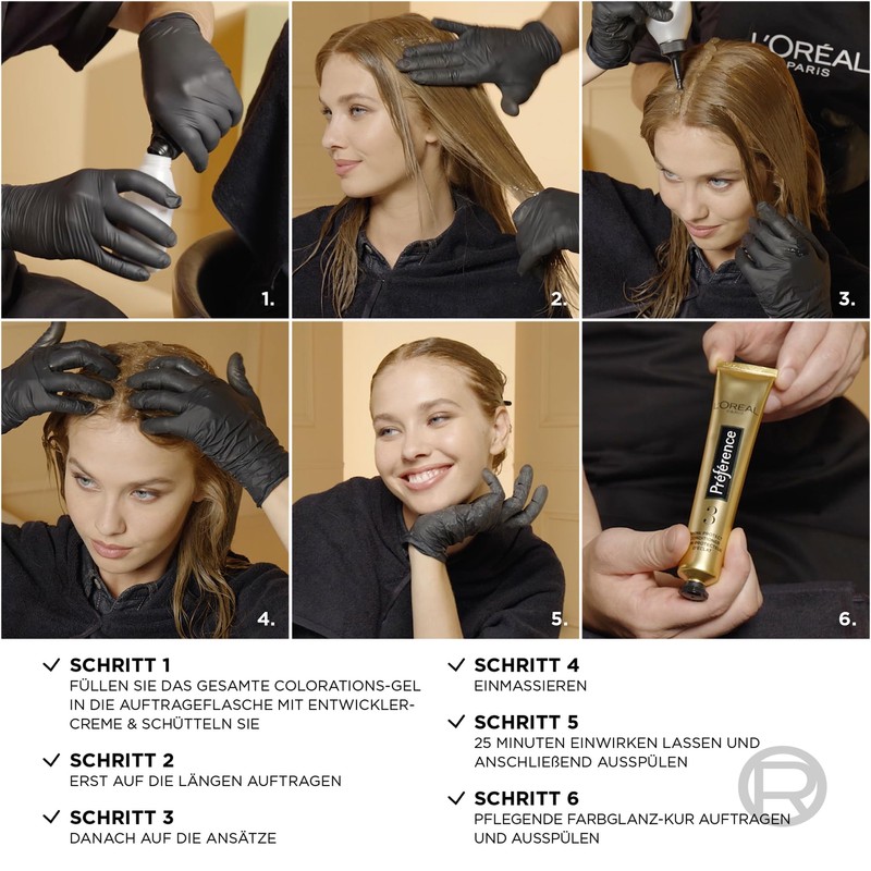 L'Oréal Paris Permanent Hair Colour, Hair Dye Set with Colouration