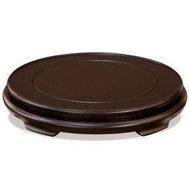 ChinaFurnitureOnline 12 Inch Dark Brown Round Chinese Wooden Stand