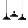 CLAXY Ecopower Industrial Metal Barn Pendant Light 3 Pack Hanging