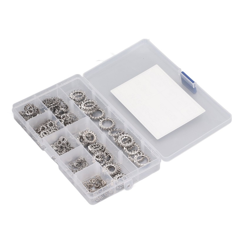 300Pcs External Tooth Star Lock Washer Stainless Steel Starlock Washer
