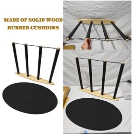 YIYUESHIJIU Vertical Surfboard Rack, Wooden Surf Board Rack for Wall with Rubber Mat for Surf Board, SUP Paddle Board, Wakeboard, Snowboard, Home and Garage Storage Mount System (4 Arms)