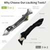 Caulking Tools, 5 in 1 Silicone Caulking Tool Kit, Sealant