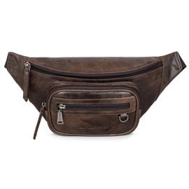 Marc Peter® Varadero Leather Bum Bag, Belt Bag, Leather Bum Bag with Interchangeable Strap, Crossbody Leather Bag, Hip Bag, Leather Belt Bag, Cross Bag, brown, Waistpack