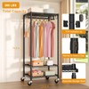 FUTASSI P6 Mini Rolling Clothes Rack Heavy Duty, Clothing Racks
