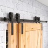 CCJH 4-20FT Bypass Sliding Barn Door Hardware Kit Single Track