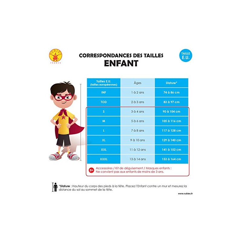 Rubie's Spain 620967 Costume and Mascara, Multi-Colour, S-M