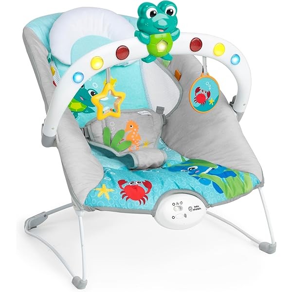 Baby Einstein Ocean Explorers Musical Bouncer Infant Seat, Kick to