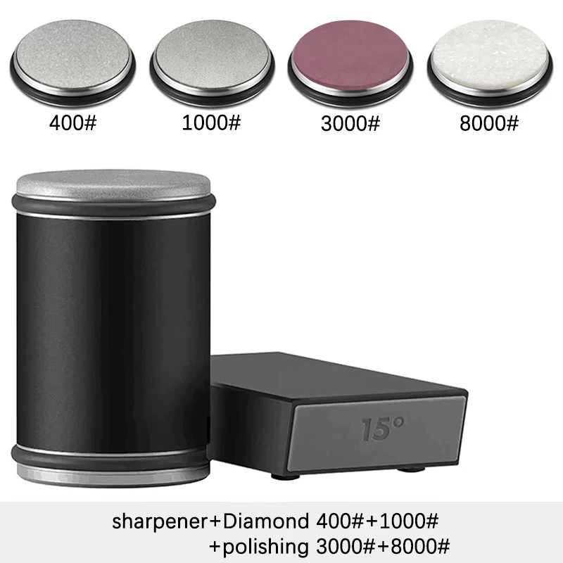 Rolling Knife Sharpener Kit for Kitchen Knives – Double-Sided Edge