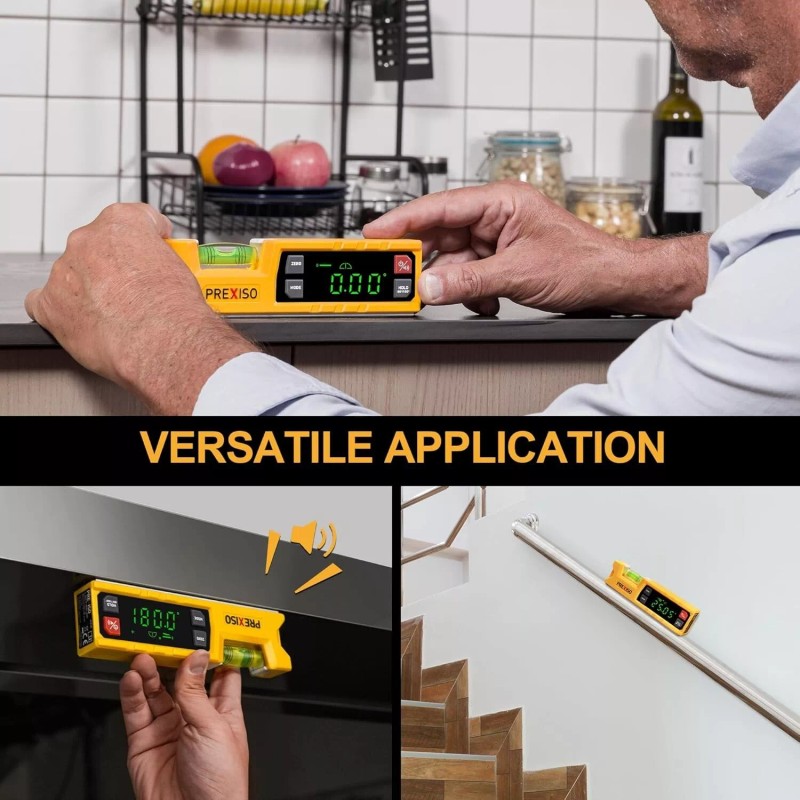Prexiso Digital Level & Digital Protractor, 7 inch Angle Finder