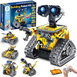 Sillbird Robot Building Kit with Remote Control STEM Gifts for Boys Age 8-13, Technic Coding Robotic Toys for Kids Birthday, Buildable 5in1 Models with 488 Pieces