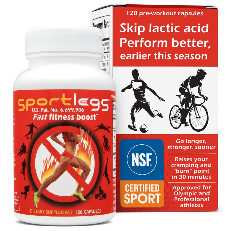 SportLegs Suplemento en Cápsulas, Fórmula para Rutina Deportiva, Botella con