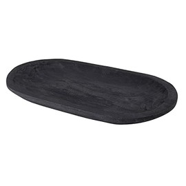 Santa Barbara Design Studio TableSugar Paulownia Wood Serving Platter, 23 x 13-Inch, Black Wash