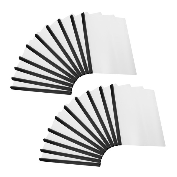 PATIKIL Clear Report Covers with Sliding Bar, 20 Pcs 15mm