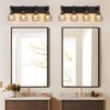 Farmhouse Bathroom Vanity Light Fixtures, 4-Light Black Gold Bathroom Light