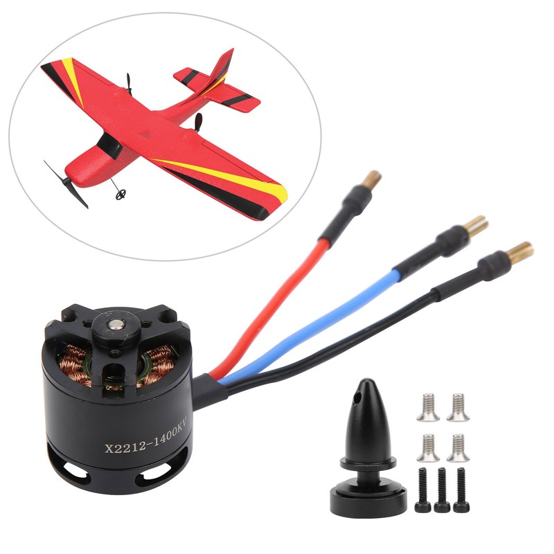 2212 1400KV Metal Brushless Motor for FixedWing RC Airplane Racing