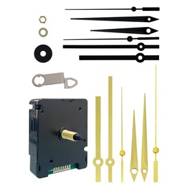 MakerTick DCF 77 Funk-Uhrwerk Set – 4 Zeigerpaare & geräuschloser, präziser Quarzmechanismus für Wanduhren, Reparatur & Eigenbau (72×56×19 mm)