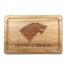 Dinner is Coming Hardwood Wooden Chopping Board 30 x 20cm