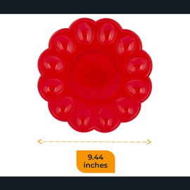 OFXDD Deviled Tray for Eggs - Plastic Egg Serving Platter - Holiday Boiled Eggs Server - 9.44"