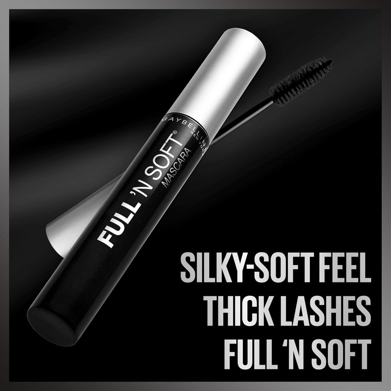 Maybelline Makeup Full 'N Soft Washable Mascara, Very Black Volumizing