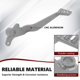 PIKPOP Rear Brake Lever Foot Pedal Motorcycle Accessories Replacement for Kawasaki Ninja 300 Z300 Ninja 250 Z250 2013-2018(Silver)