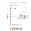 Flowfit Hydraulic Pressure Gauge, Glycerine Filled, 63mm Dial Size, 1/4"