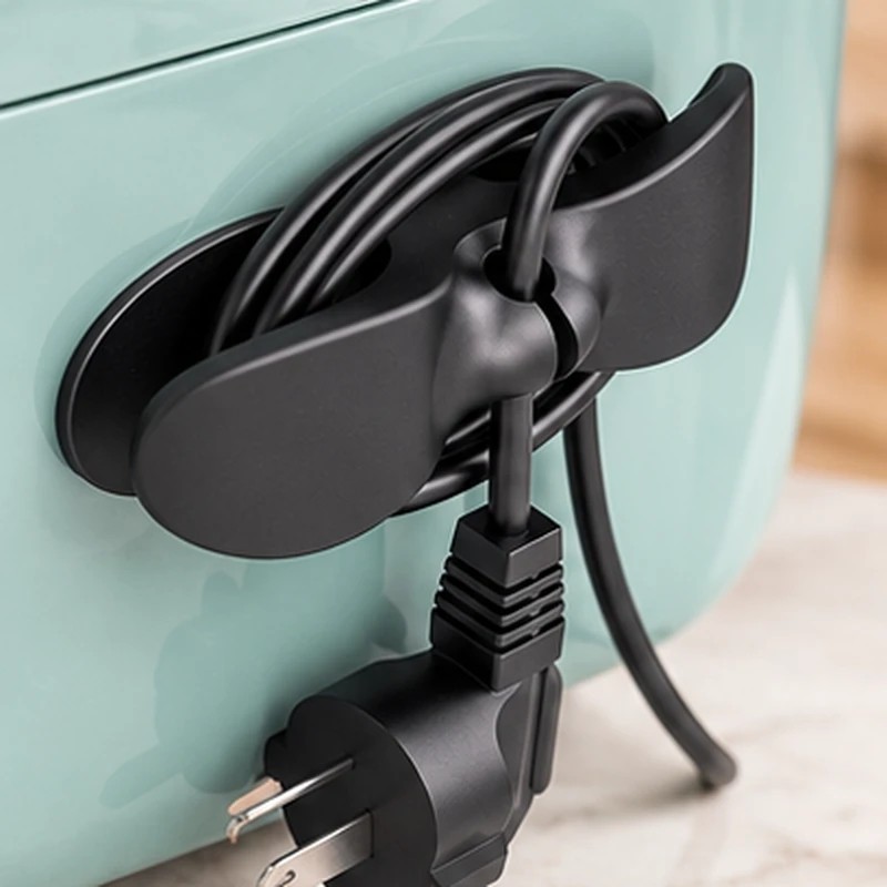 Adhesive Cord Organizer for Kitchen Appliances – Reusable Cable Winder