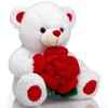 BEJOY Teddy Bear Stuffed Animals Plush Bear Holding Rose Soft