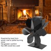 Heat Powered Stove Fan 6 Blade Fast Speed Large Air