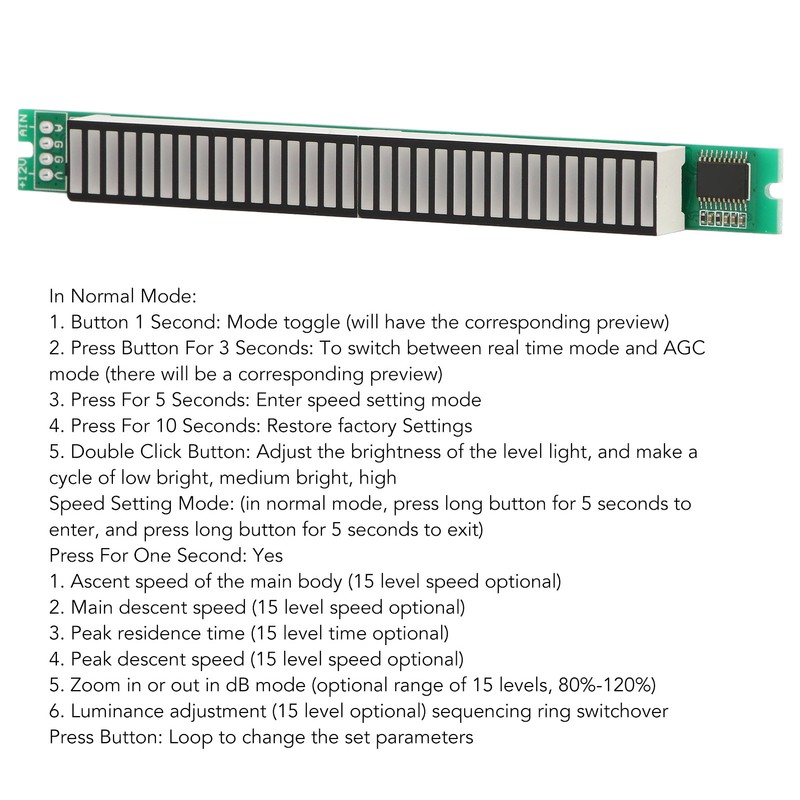 Music Level Indicator Module Integrated 16 Segments for LED Music