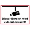 Surveillance Sign | 30 x 20 cm | "Dieser Bereich