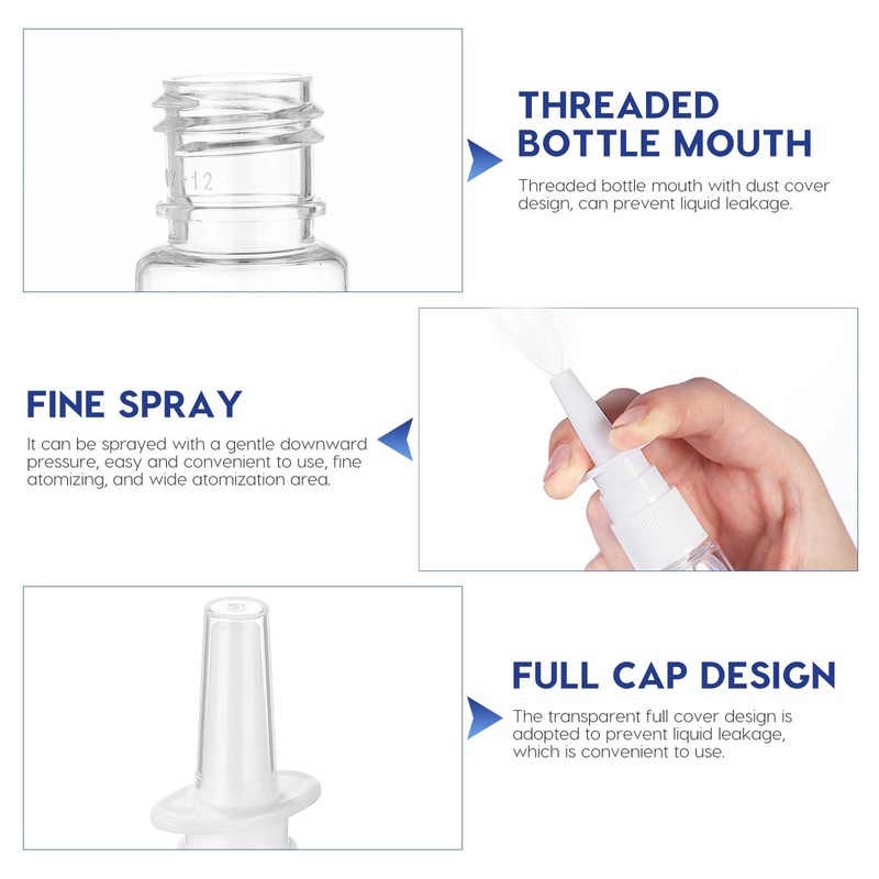 Empty Bottle, 5ml Bottle Pump Sprayer Refillable Travel Size Plastic