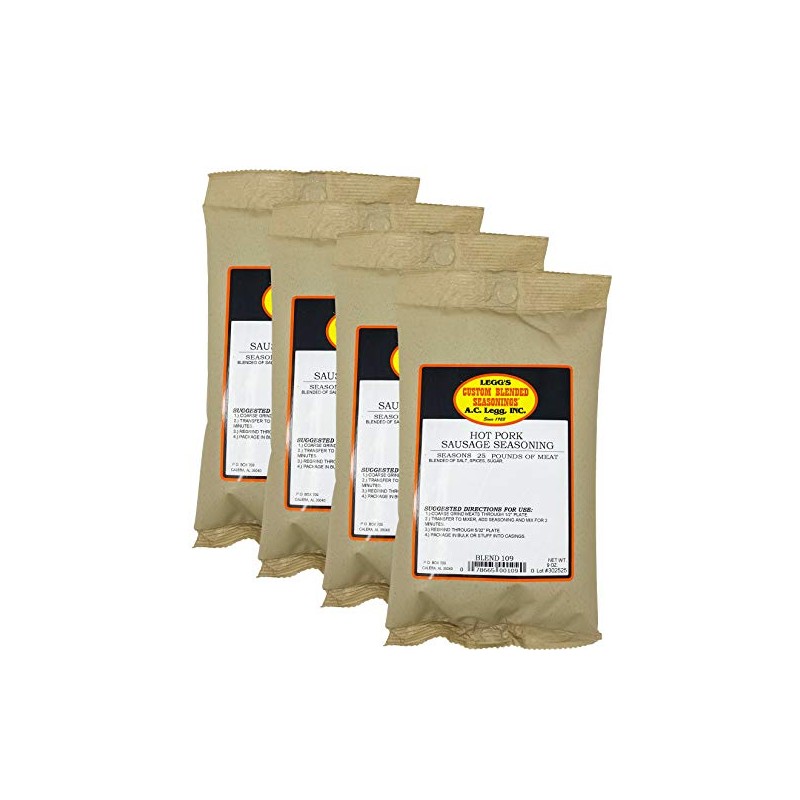 A.C. Legg INC Hot Pork Sausage Seasoning - PACK OF4