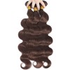 Dokksiiia Dark/Chocolate Brown Weave Bundles Human Hair Color 4 Dark