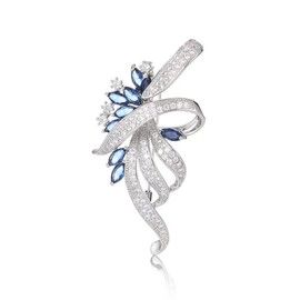 MIRKUZI Brooches & Pins for Women Ladies Brooch Crystal Brooch Pin Rhinestone Bouquet Brooch Elegant Brooch Fits Ladies Coat Dress Brooch Pin