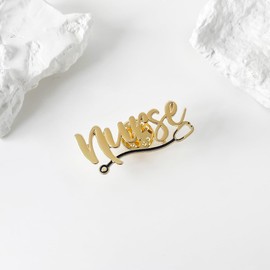 Dr's gift Nurse Enamel Pins Rn Nursing 14K Plated Gold Pin Registered Nurse Brooch Medical Lapel Badge Design for Uniforms Gifts Jewelry for Nurses Nursing Students