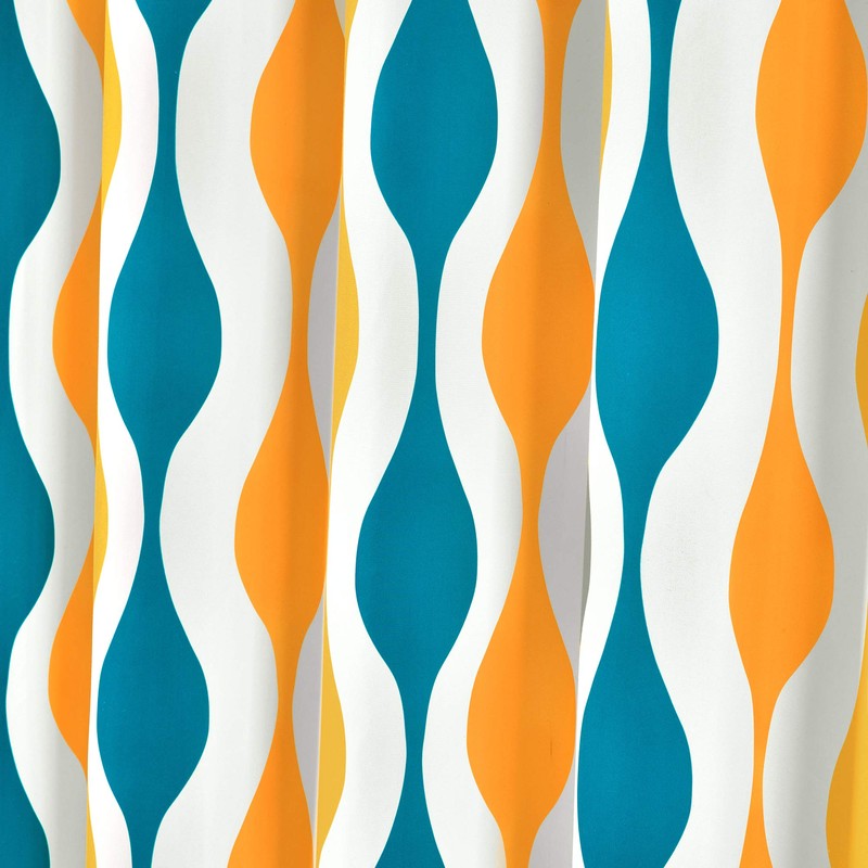 Lush Decor Mid Century Geo Shower Curtain, 72" x 72",