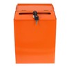 Veemoon Wall Mounted Orange Locked Mailbox, Iron Post Mailbox with