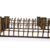 War World Gaming Spooky Fence with Gates and Pillars by