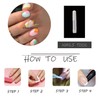 MISUD Short Press on Nails Square Fake Nails Glossy Glue