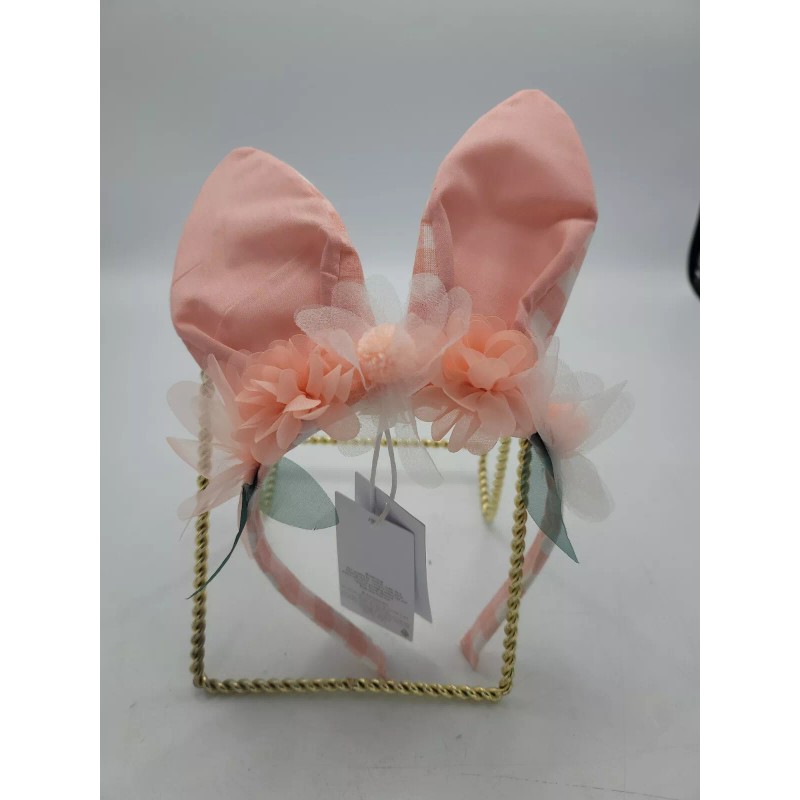 Meri Meri Headband Bunny Rabbit Ears Easter Checkered Gingham Party