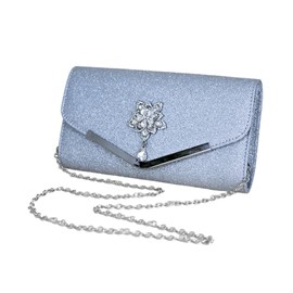 Women Evening Clutch Purses - Clutch Bags for Women Wedding,Compact Magnetic Closure Storage Pouch With Chain Strap for Wife Girlfriend