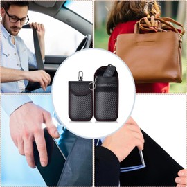 Car Key Signal Blocker Pouches Car Key Pouch RFID Blocking Signal Blocker Case for Car Security, Anti-Theft Remote Entry Keyless Fobs Protection