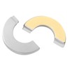 JianLing 2PCS 304 Stainless Steel Round Escutcheon Plate Round Snap-fit
