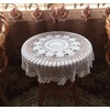 Lelefly Cotton Handmade Crochet lace Table Runners Round Tablecloth Doilies