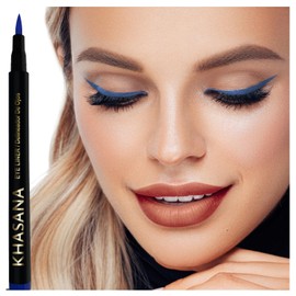 Khasana Ultra Advanced Liquid Eyeliner, Waterproof & No Skip Formula, 24 Hrs -Stay All Day, 2X The Intensity - Soft & Precise Tip, Quick Dry & Smudge Resistant, Vegan (ROYAL BLUE)